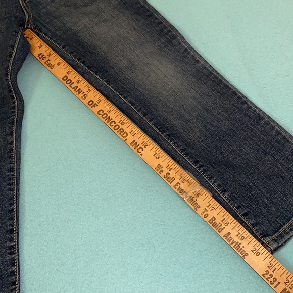 PLACE denim blue jeans stretch straight leg adjustable waistband 5 pocket size 7 - Picture 10 of 13